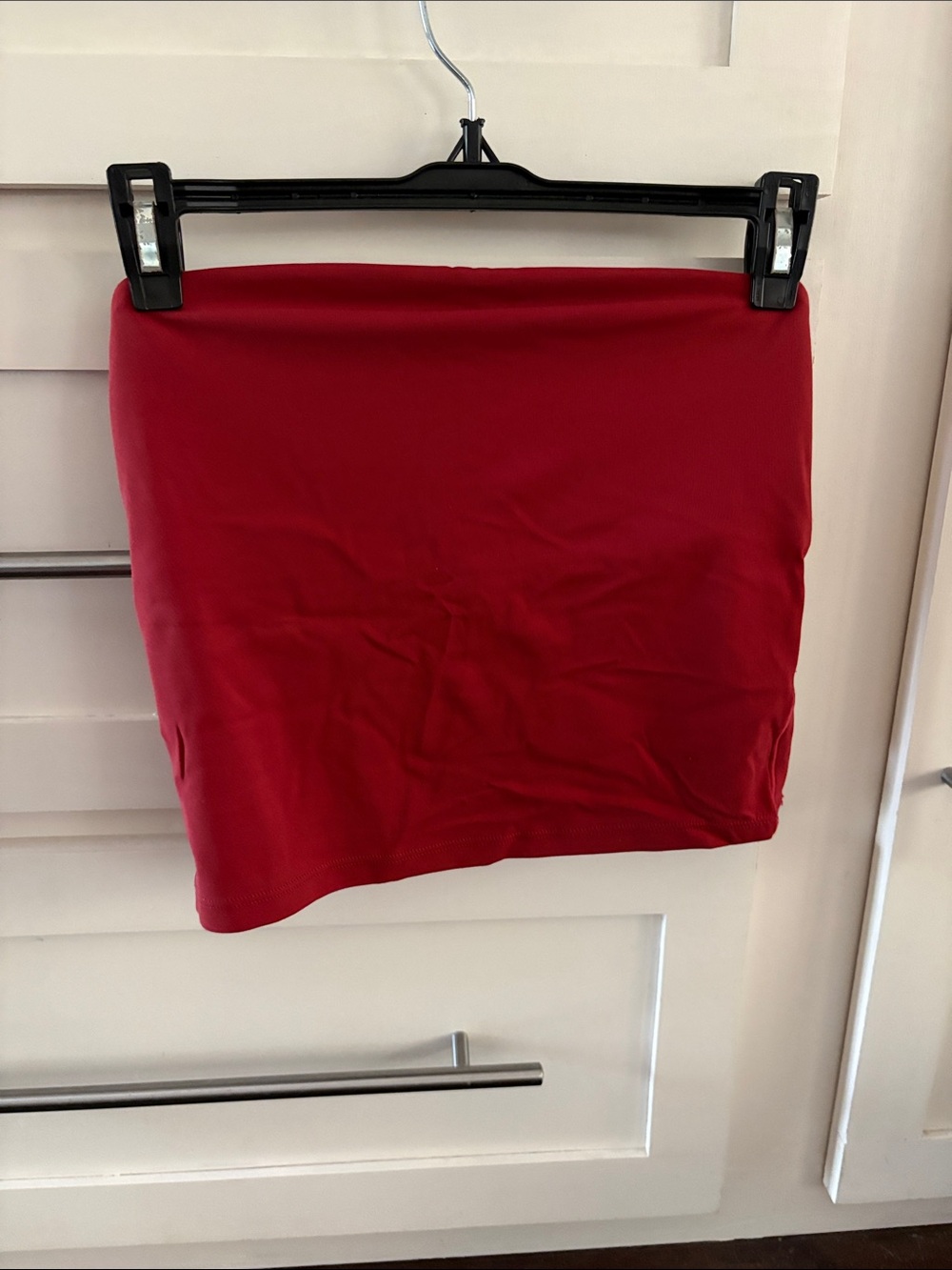 Classic Red Stretch Tube Top - Feminine Crop